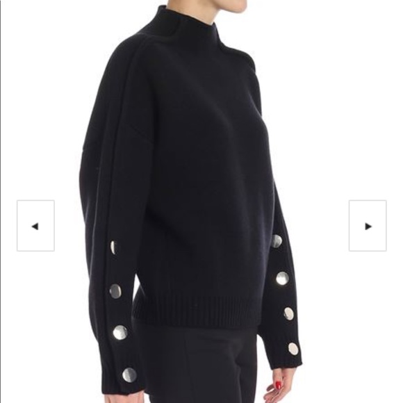 Ba&sh | Black Astana Metal Button Chunky Knit Sweater - Picture 2 of 8